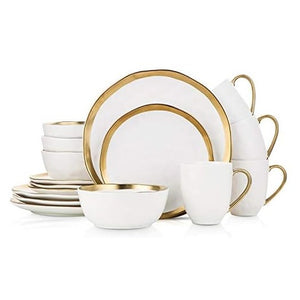 Stone Lain Modern Porcelain 16 Piece Dinnerware Set