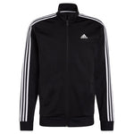 adidas Men's Essentials Warm-Up 3-Stripes Track Jacket (Black/White)
