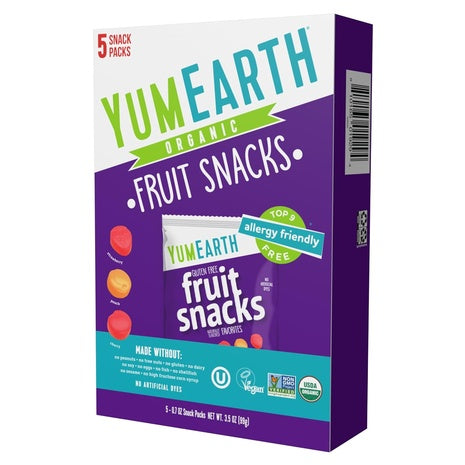 5 Pouches YumEarth Organic Fruit Snacks