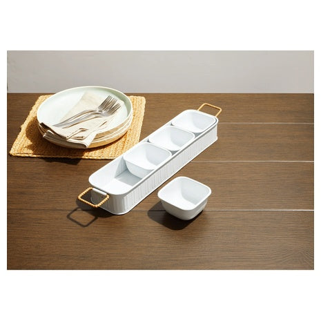 Galvanized Rectangle Condiment Tray