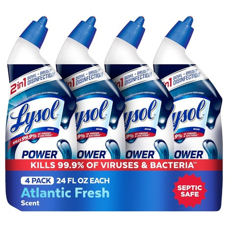 4-Count 24oz Lysol Toilet Bowl Cleaner Clinging Gel