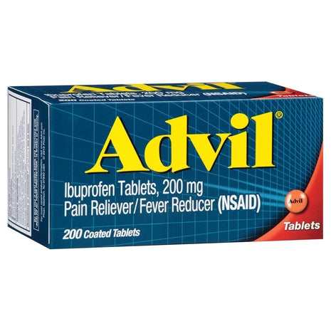 Advil Pain & Fever Relief Caplets or Tablets (200mg)