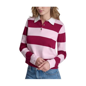 Long Sleeve Stripe Polo