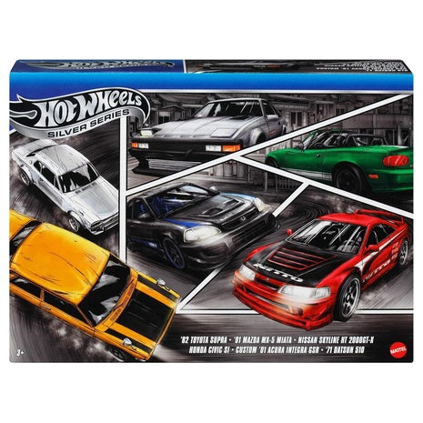 6-Pack Hot Wheels Die-Cast Japanese Cars