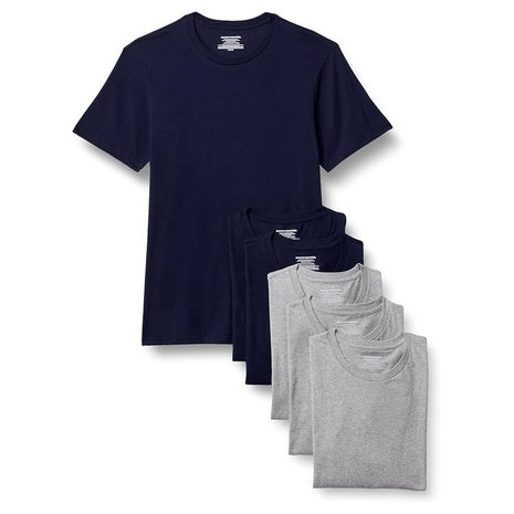 6 Amazon Essentials Men's Slim Fit Cotton Crew Neck Undershirts