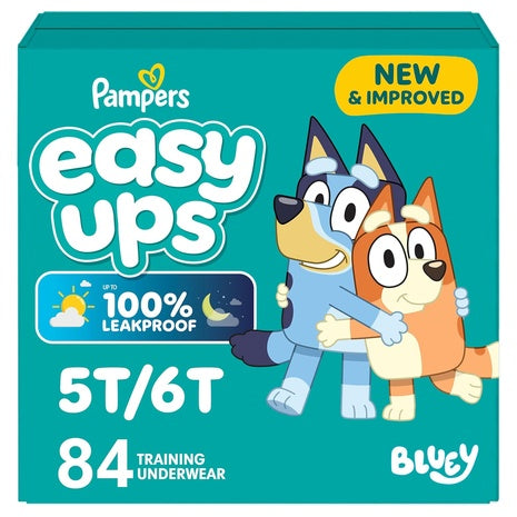 84 Size 5T-6T Pampers Easy Ups Bluey Training Pants