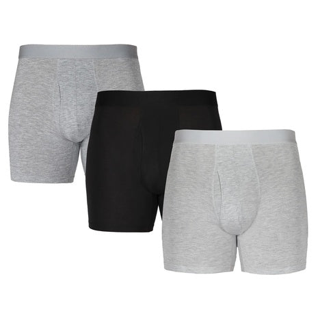 3-Pack Men's Soft Touch Rayon Boxer Briefs