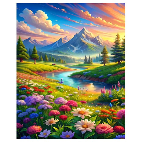 Adult Landscape Paint by Numbers Kit (2 Scenes)