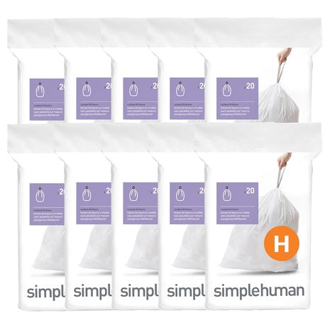 200-Count 8-9 Gallon Code H Custom Fit Liners Trash Bags