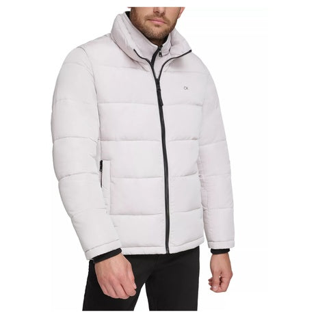 Calvin Klein Men's Puffer With Set In Bib Detail