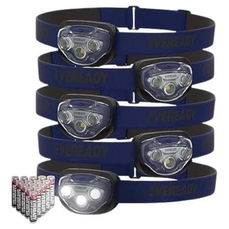 5-Pack Eveready Long-Lasting Bright And Durable LED Headlamps