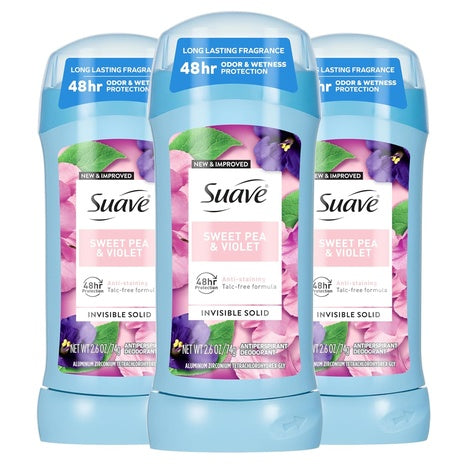 3 Suave Women's Antiperspirant Deodorant