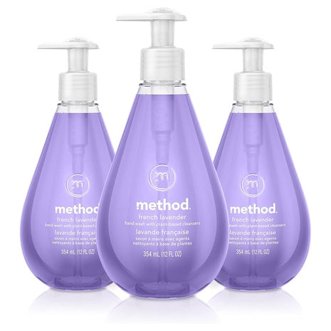 3 Pack Method Gel Hand Wash, French Lavender