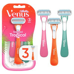 3 Gillette Venus Tropical Disposable Razors