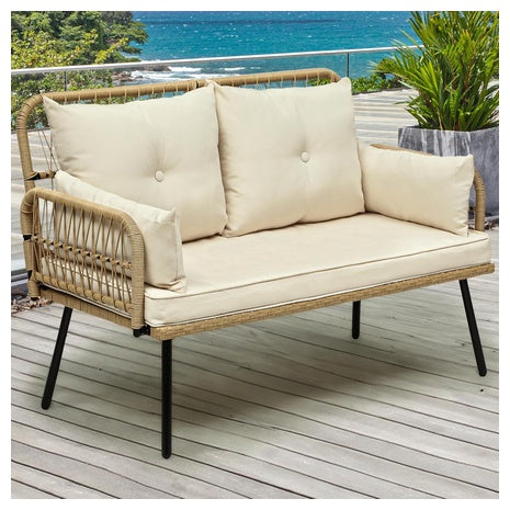 Outdoor Patio Wicker Loveseat