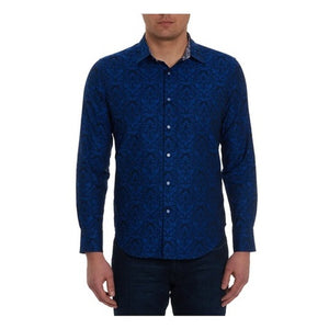 Robert Graham Men's Bayview Cotton Button Up Dress Shirt