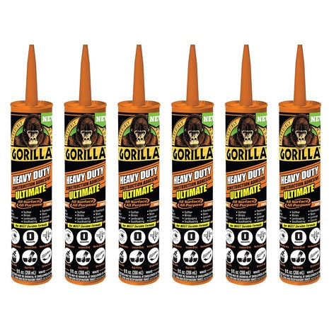 6-Pack Gorilla Heavy Duty Ultimate Construction Adhesive
