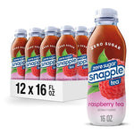 12 Bottles Snapple Zero Sugar Tea (Raspberry, Lemon & Peach)