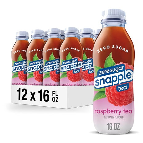 12 Bottles Snapple Zero Sugar Raspberry Tea
