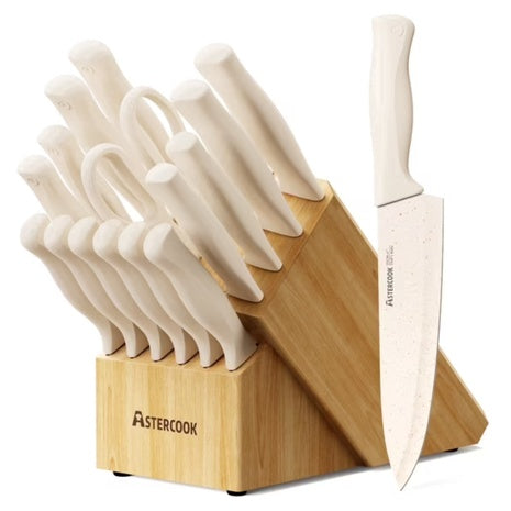 17-Piece Astercook Kitchen Knife Set