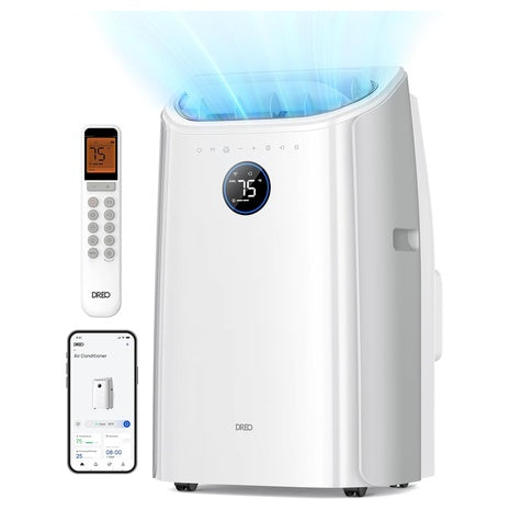 Dreo 14000 BTU Smart Portable Air Conditioner with Dehumidifier & Remote