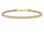 Men's Diamond-Cut Ice Chain Bracelet In 14k Gold Over Sterling Silver
