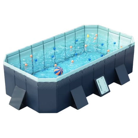 Hurber 113" X 66" Foldable Swimming Pool