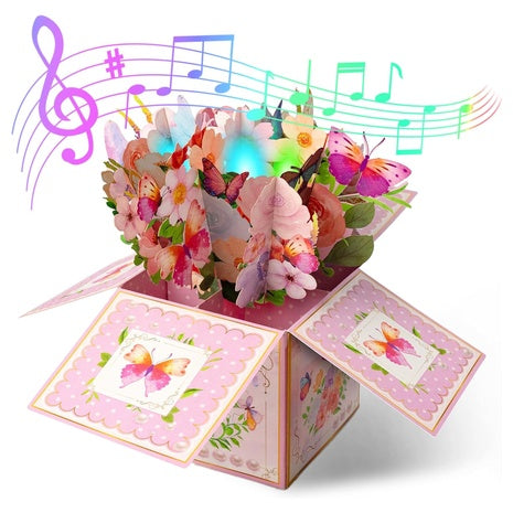 3D Pop-Up Musical Birthday Card with LED Lights