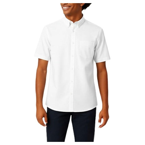 French Toast Men's Short Sleeve Poplin Dress Shirt
