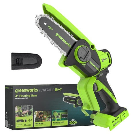 Greenworks 24V 4" Mini Pruning Electric Chainsaw (Tool Only)