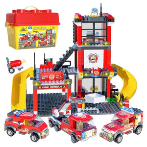 727-Piece City Fire Station Building Set