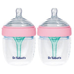 2-Pack Dr. Talbot's Anti-Colic Silicone Baby Bottles