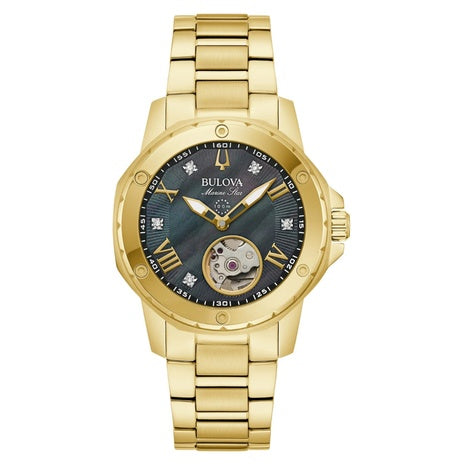Bulova Women's Marine Star Automatic Gold Stainless Steel Watch