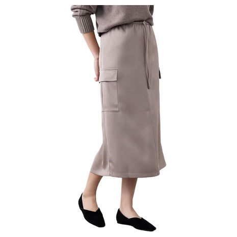 Banana Republic Factory Women's Satin Cargo Midi Skirt