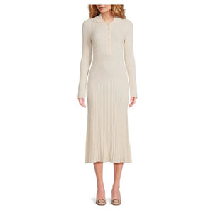 Design 365 Women's Ribbed Cashmere Maxi Shirt Dress