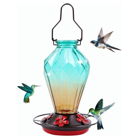 25-Oz Hanging Glass Hummingbird Feeder