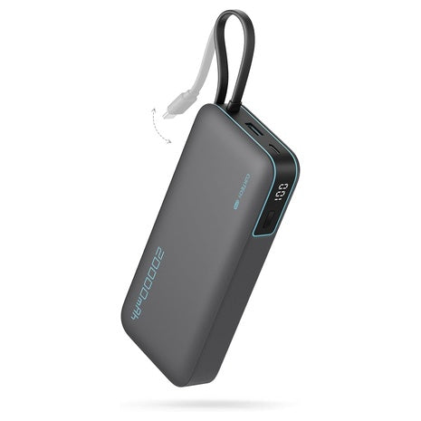 Cuktech 20000mAh 45W Power Bank with Built-In USB-C Cable