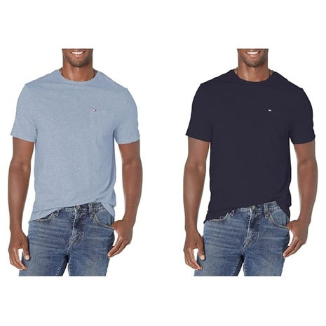 2 Tommy Hilfiger Men’s Crewneck Pocket T-Shirts