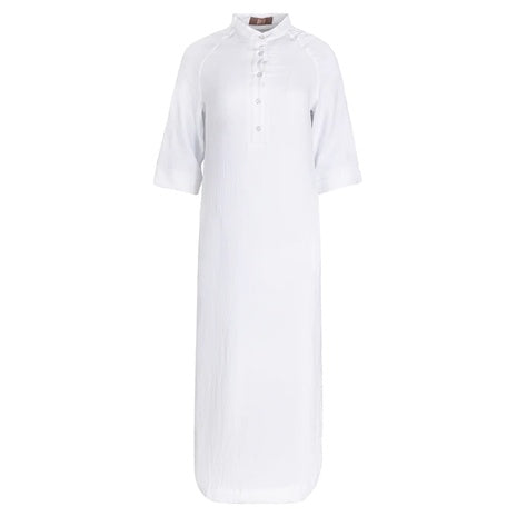 Puff Sleeve Gauze Material Maxi Dress (3 Colors)