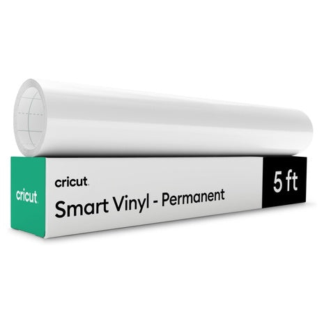 Cricut Smart Permanent Vinyl Roll White (13” x 5’, 5 Colors)