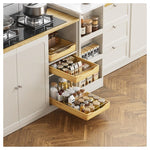 Bamboo Wood Pull Out Cabinet Organizer
