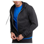 Hanes Men's Ecosmart Fleece Full-Zip Hooded Sweatshirt (S-3XL In Black)