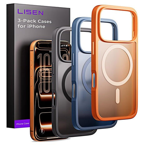 3-Pack Lisen iPhone 17 MagSafe Cases
