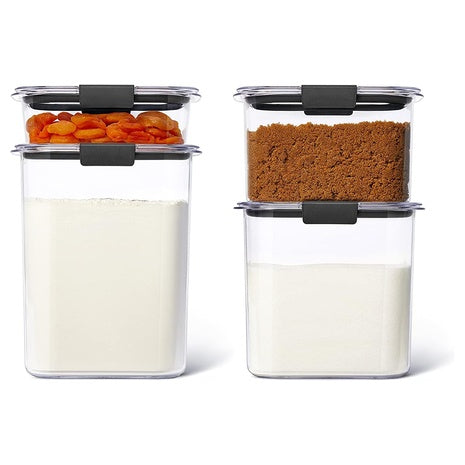 4 Rubbermaid Brilliance Airtight Pantry Storage Containers