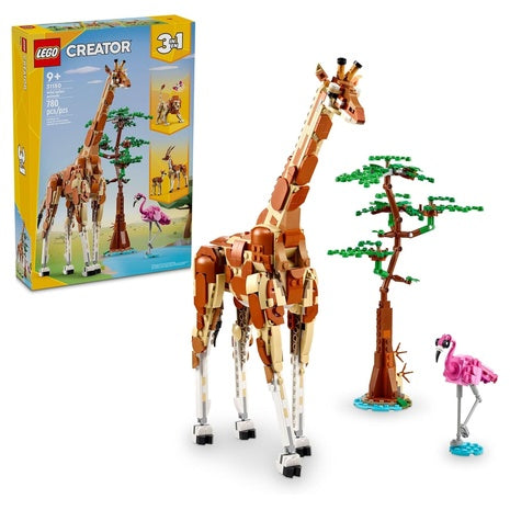 LEGO Creator 3-in-1 Wild Safari Animals Building Toy Kit