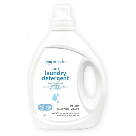 82.5oz Amazon Basics Concentrated Liquid Perfumes & Dyes Free Laundry Detergent