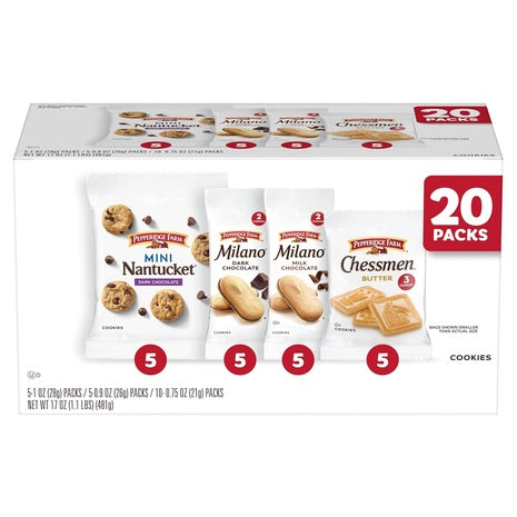 20 Cookies Variety Pack Snack Packs (OU-D)