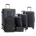 6-Piece Tripcomp Hardside Lightweight Luggage Set (Black)