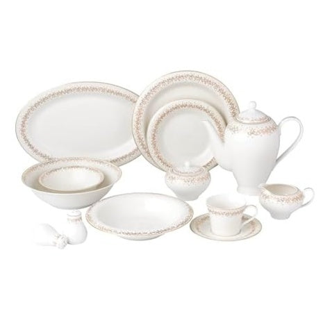 57-Piece Lorren Home Trends Bone China Dinnerware Set