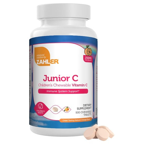500 Zahler Junior C Advanced Vitamin C Chewable Tablets